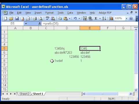 How to create a User Defined Function in Excel VBA