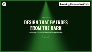 Build a Modern Hero Section in Elementor V4  (No Coding)