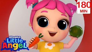 Spaghetti Cook Off + More |  Little Angel Color Songs & Nursery Rhymes | Learn Colors & Shapes