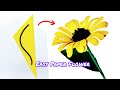 How to make Sunflower | Paper Flower Making Step By Step tutorial | handmade flowers making tutorial