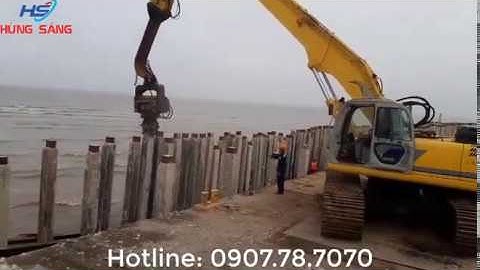 Búa Rung Đóng Cọc Kè Biển Còn Nổi Ninh Bình - Hừng Sáng