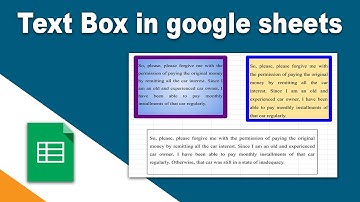 How to add text box to sheets in google spreadsheet