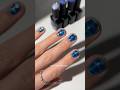 cateye tortie nails | blue tortie nails | short nail inspo