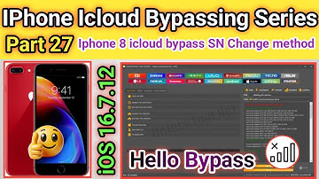 IPhone 8 icloud bypass unlock tool iOS 16.7.12 SN. change method | Part-27 | 2025