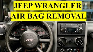 Air bag Removal on Jeep JK/JKU Wrangler 2007-2009 - YouTube