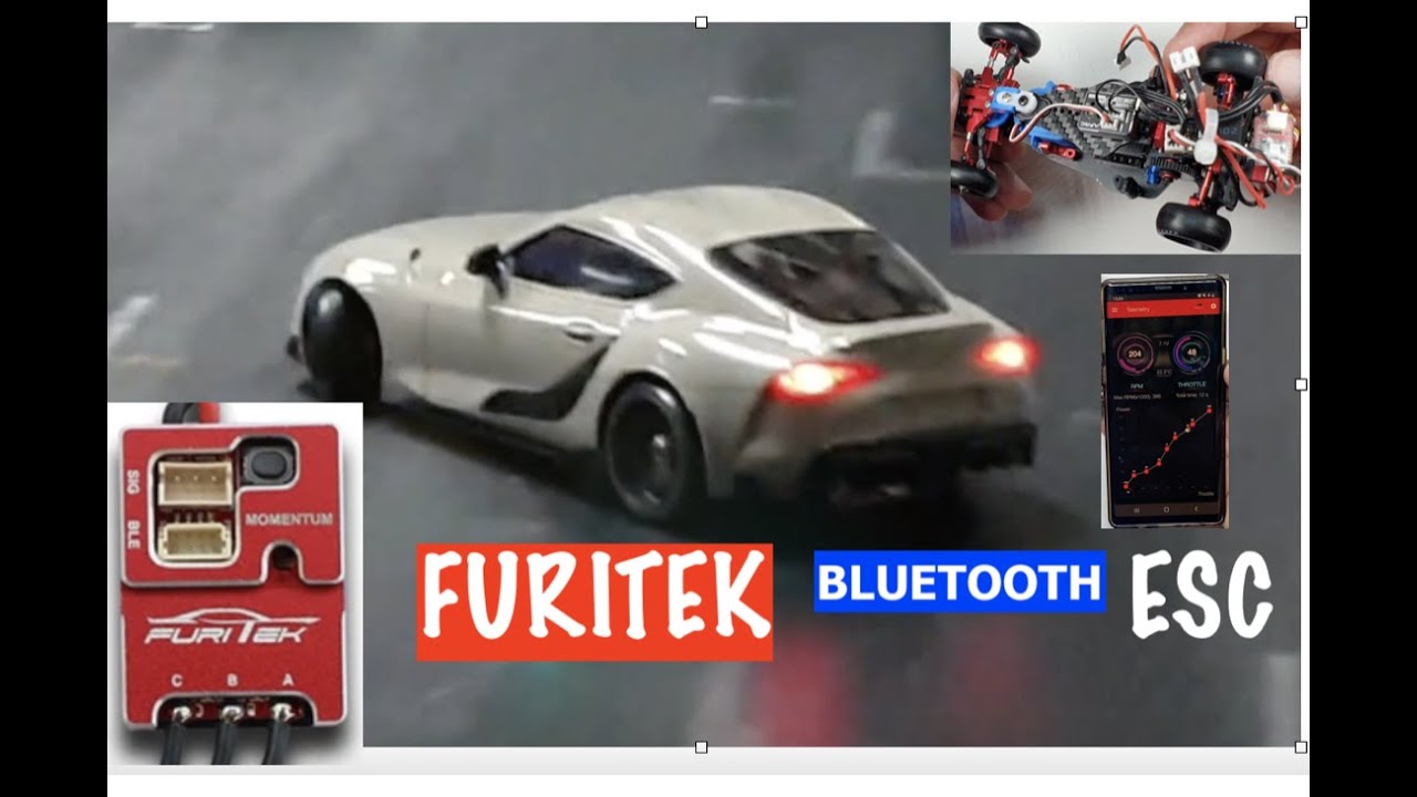 Garage RC presents ..mini rc Bluetooth Furitek esc set up and tuning of  rwd supra drift car 