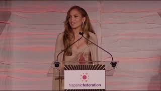 Jennifer Lopez  Hispanic Federation Gala 2024 Premio Orgullo Speech