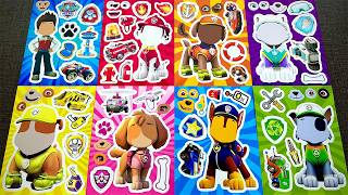 [🌸paper diy🌸] Ultimate PAW Patrol Sticker Book 🐾 Chase, Skye, Marshall, Rubble | DIY Paper ASMR screenshot 2
