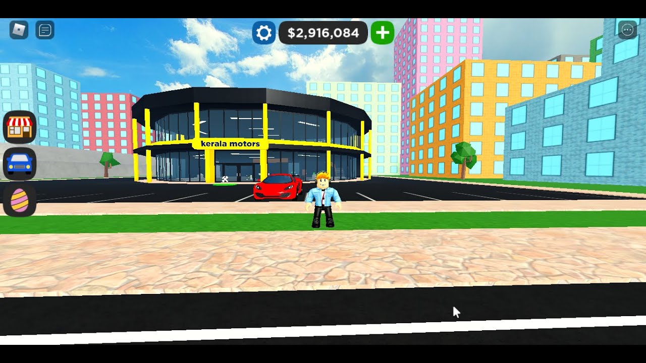Collecting Easter eggs in car dealership tycoon GamerDude Roblox