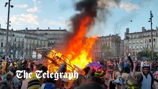 video: Watch: Anarchy in Marseille as Macron protests turn violent