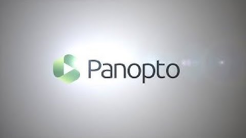 Panopto Video Platform - 3 Minute Introduction