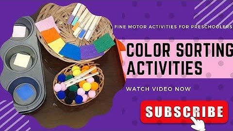 3 Easy DIY Color Sorting And Fine Motor Activities For Preschoolers & Toddlers | Color Recognition