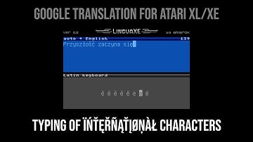 LinguaXE v0.2 (international characters) - translator for Atari XL/XE