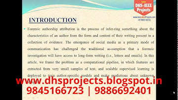 IEEE 2017: Authorship Attribution for Social Media Forensics