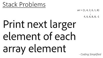 Stack - Print next larger element of each array element