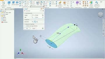 Autodesk Inventor - Sweep - profiel langs een pad