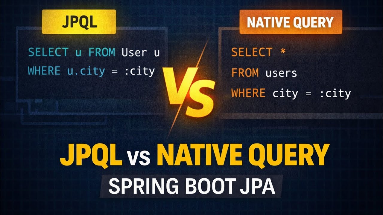 JPQL vs Native Query in Spring Boot JPA | When to Use What - YouTube