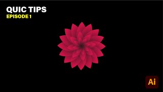 How to design Flower Vector (Illustrator Tutorial)  Quick Tips Ep 1