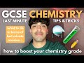 last minute GCSE chemistry tips + tricks (feat. exam question walkthroughs)