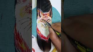 🪶 Pluma Oráculo - Zorro 🦊 @liminai.arte.galeria #artenaturaleza #featherspainting #art