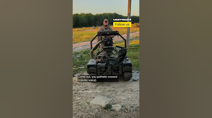 Ukrainian Ground Robot Has a Message for Russian Soldiers #warinukraine