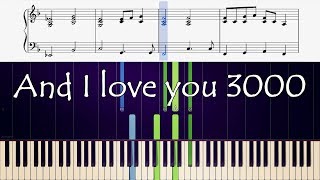 Stephanie Poetri - I Love You 3000 - Piano Karaoke (Tutorial, Lyrics, Sheets) screenshot 4