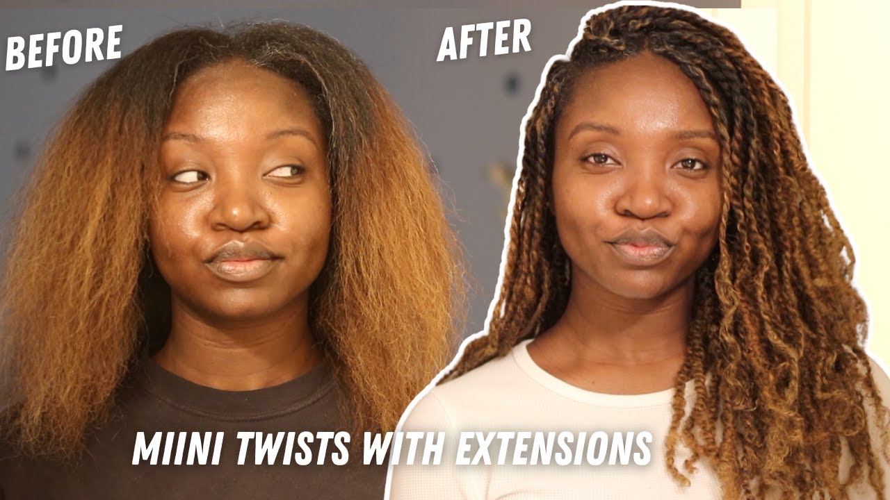 Mini Twists with Extensions |Protective Style Mielle Organics Kalahari Melon & Aloe Vera Collection