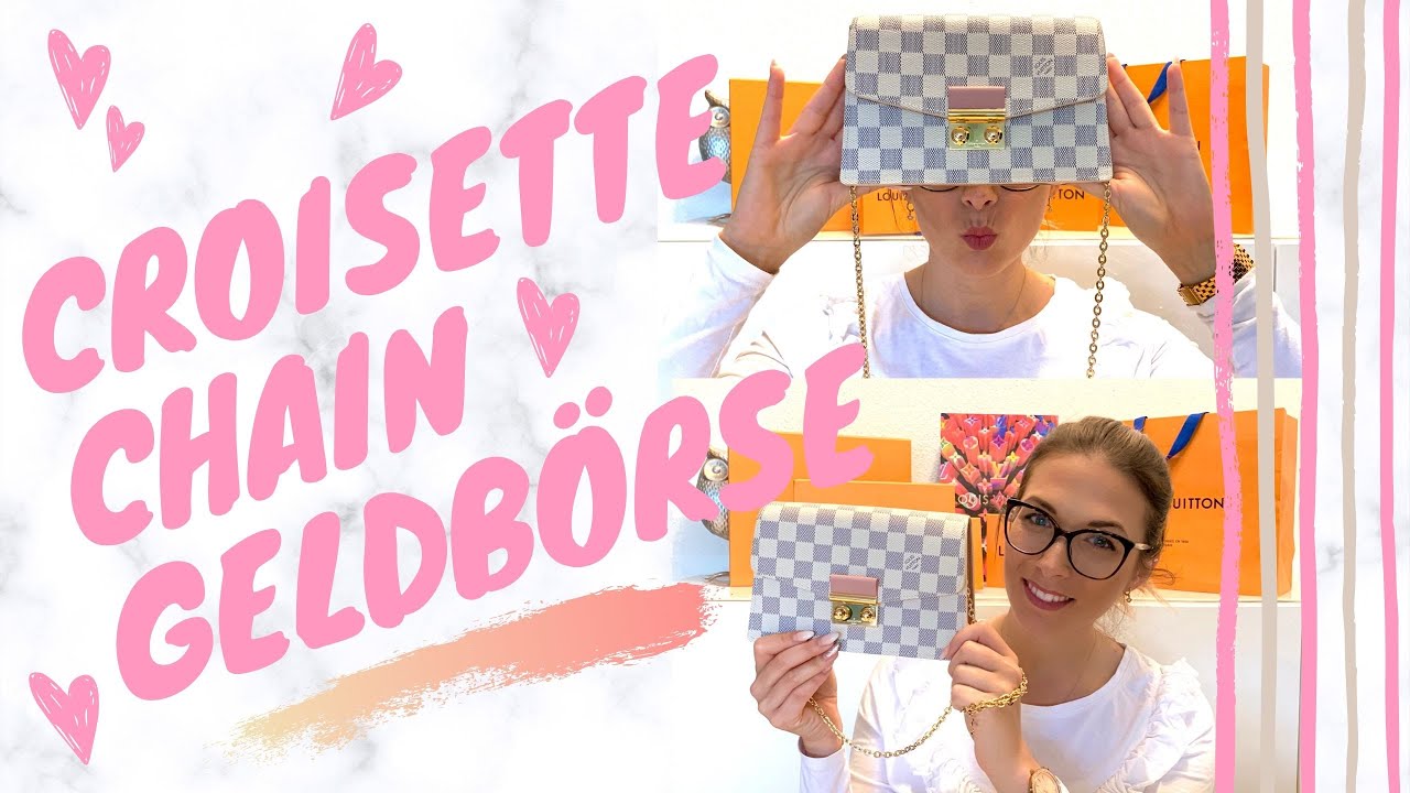 LOUIS VUITTON CROISETTE CHAIN GELDBÖRSE REVIEW + UNBOXING + WHAT IS IN MY BAG + HOW TO WEAR ...