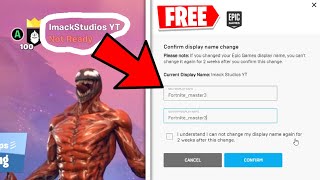 How to CHANGE YOUR FORTNITE NAME FOR FREE! (Season 8)