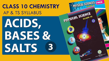 #Acids,Bases and Salts Explanation in Telugu | AP &TS Syllabus  | Class10 Physical sciences | Part-3