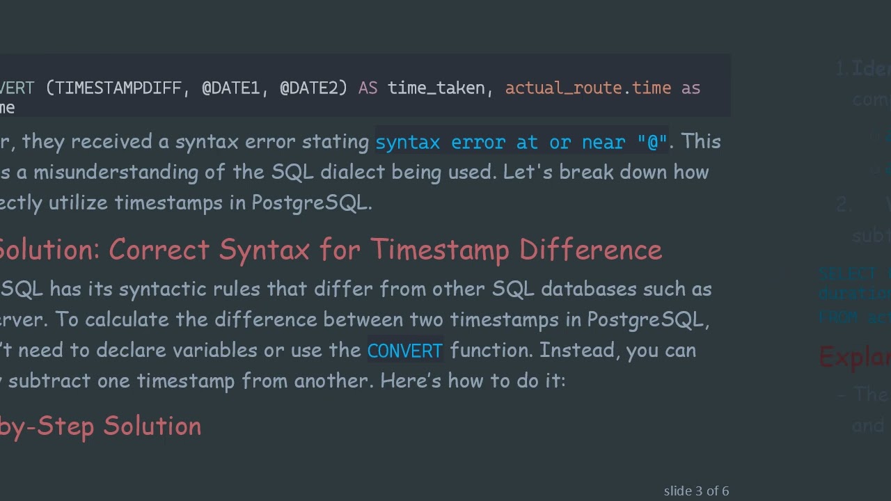 How to Calculate the Difference Between Two Timestamps in PostgreSQL