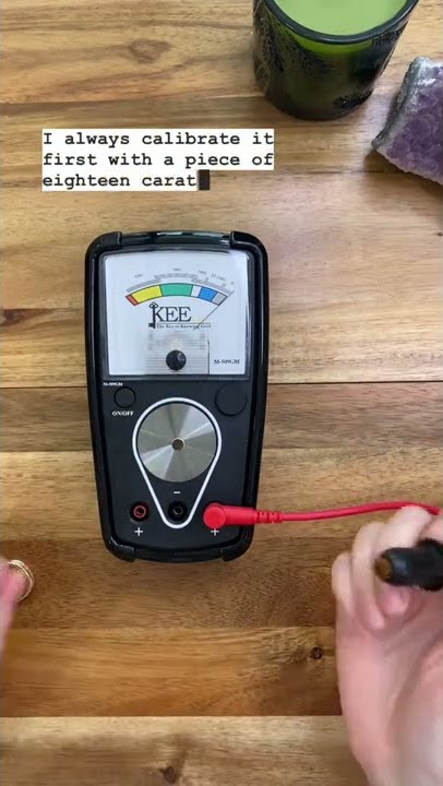 How I test gold to find out what karat it is using a specialized gold testing machine.