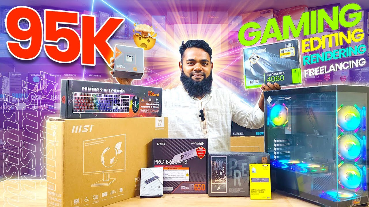 95k Gaming Editing PC 2025 🔥 Best Rendering PC Under 100K | Tech World ...