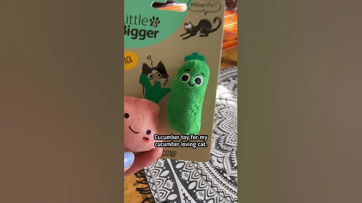 Watch the video about Giving a cucumber toy for my cucumber loving cat