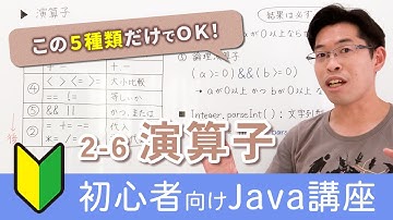 初心者が押さえておきたいJavaの演算子５つを基本から解説！【Java入門講座】2-6 演算子