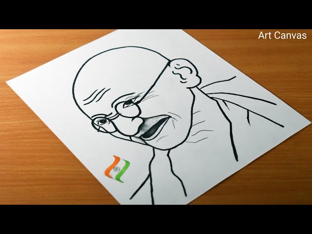Gandhi Jayanti - Mahatma Gandhi Drawing | Pencil Sketch for Beginners | ...  | Pencil sketch, Pencil drawings, Drawings
