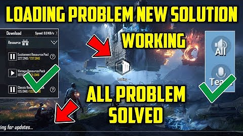 Pubg Loading Problem, Resource Pack Not Downloading , Mic Glitch Solution | All Problem Solved 🔥