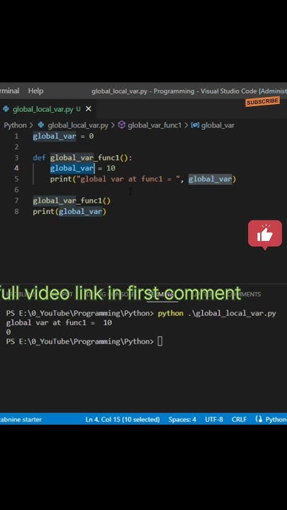 How to use global variables in python | global variables in python # ...