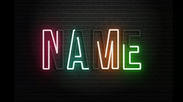 NEON Color Text Intro in kinemaster