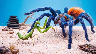 The Giant Bird-Eating Spider vs. the Praying Mantis: Who Will Win?