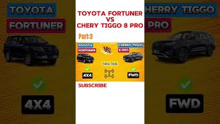 New Toyota Fortuner Vs Cherry Tiggo 8 Pro 2024 || Which one is better ?|| #ytshorts | part 3