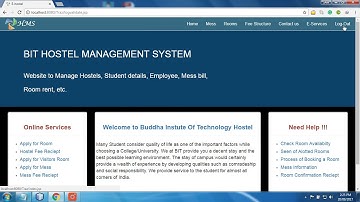 CSE Project - Hostel Management System using JSP. Part 3 with source code