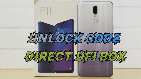 OPPO F11 (cph1911) UNLOCK CODE WITH UFI BOX