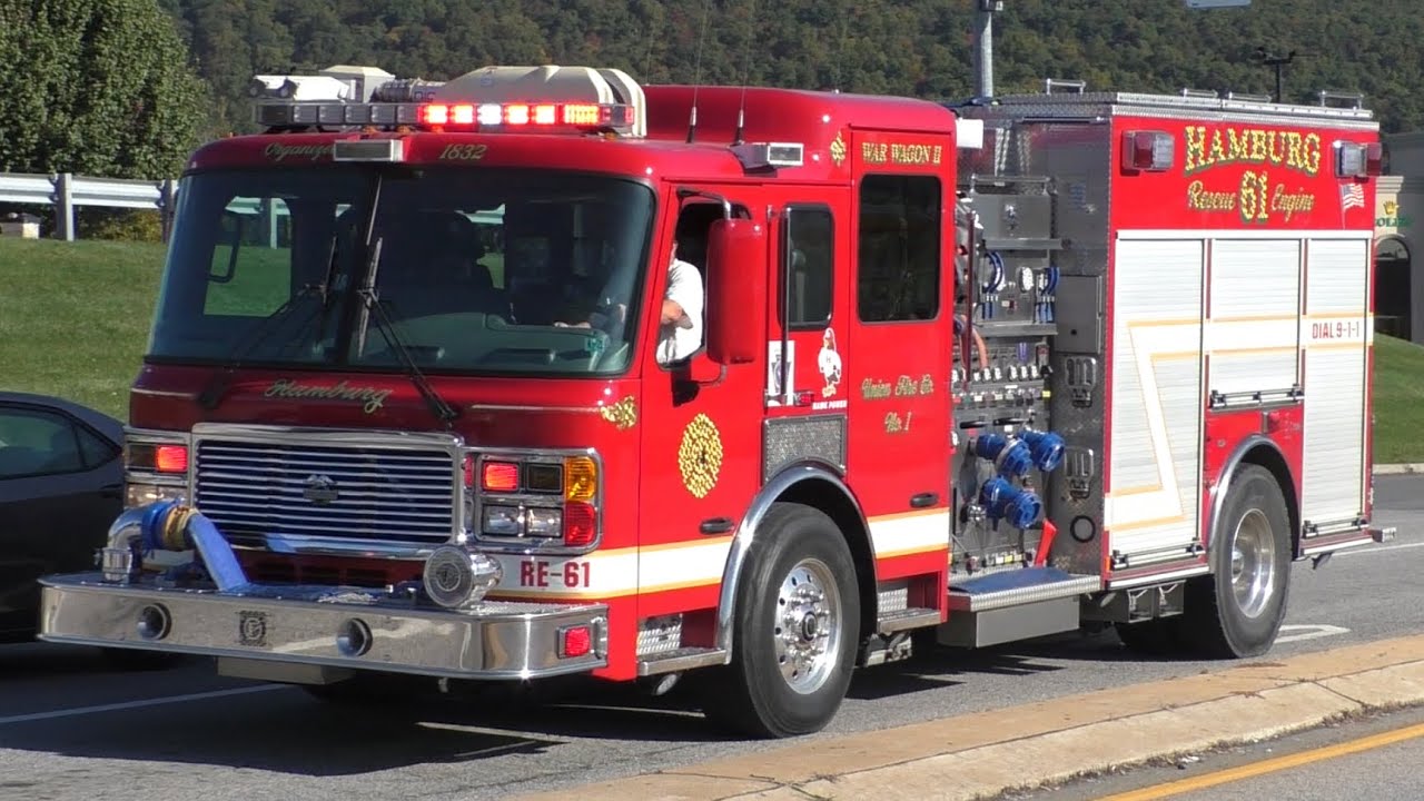 Union Fire Company of Hamburg Rescue Engine 61 Responding 10/14/20