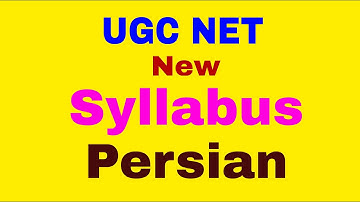 UGC NET Exam Syllabus – Persian