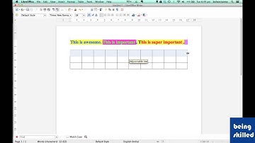How to change font color in Libreoffice, How to change background color in Libreoffice
