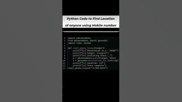 Python code to find anyone of  location using mobile number #python #coding #java #ai #viralshort