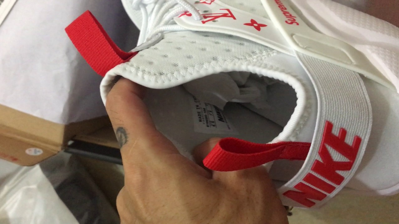 LV x Supreme x Nike Air Huarache Ultra - YouTube