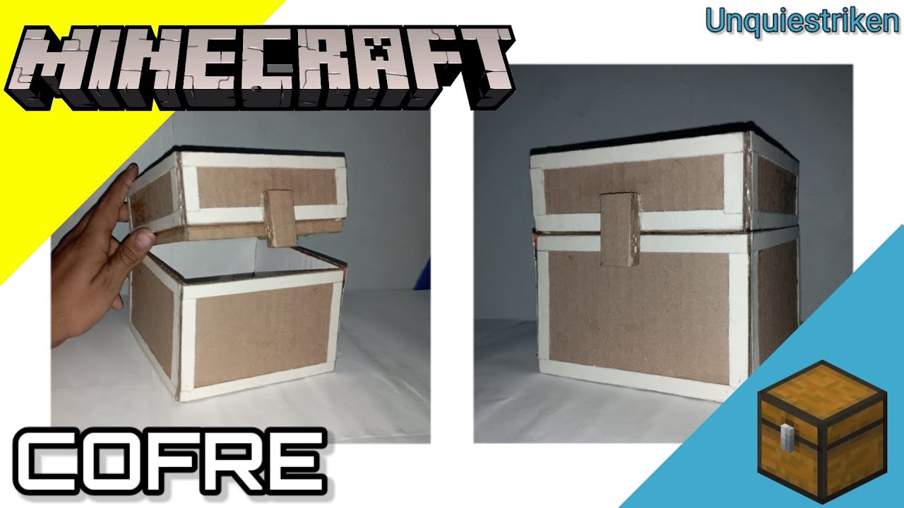 Como Hacer un COFRE de Cartón Tutorial - Minecraft [Unquiestriken