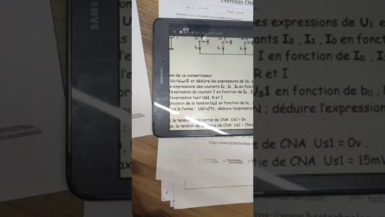 séries d'exercices   CAN et CNA ( conversion )